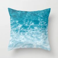 Light Turquoise sea coastal style pillow cover, ocean themed pillow cover, beach house decor, ocean bedding, 5 sizes
