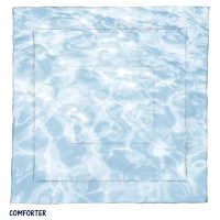 Ultra light sparkly ocean comforter, sea, bedding, coastal style, twin king queen sizes, beach house decor
