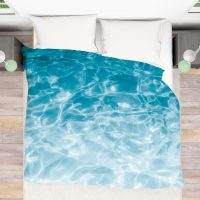 Light turquoise ocean Duvet Cover, ocean duvet, coastal bedding, tropical beach house decor, 4 sizes