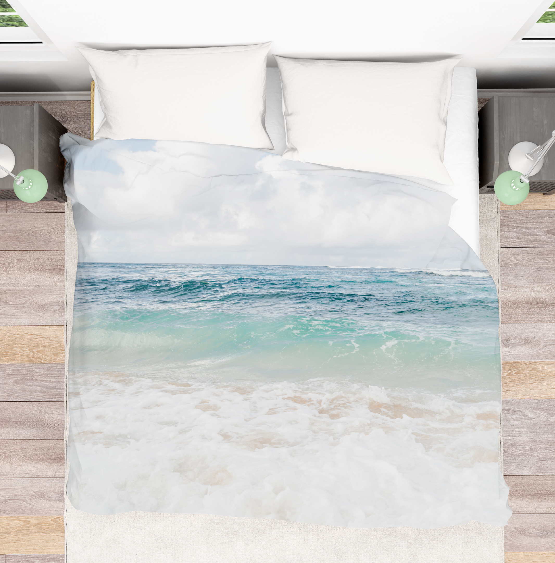 Serene Ocean Duvet Coastal Bedding, Affordable Duvet Covers Queen