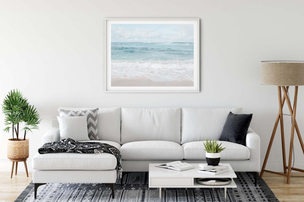 Beach Paradise Coastal Horizontal Print, beach house decor, soft and ...