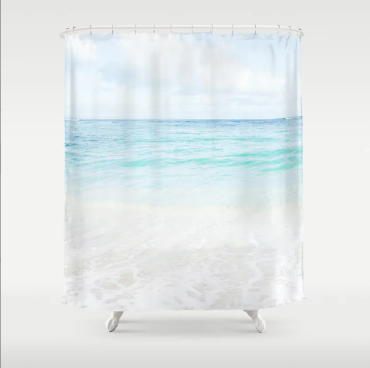 Coastal Shower Curtain 22 Ocean, Coastal Decor Shower Curtains