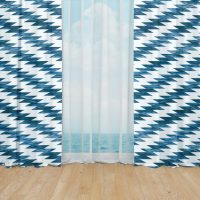 Deep Blue ocean window curtains - 14