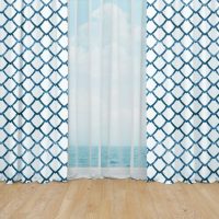 Deep Blue ocean window curtains - 15