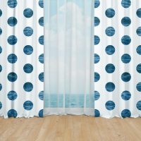 Deep Blue ocean window curtains - 12