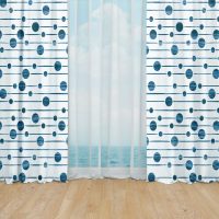Deep Blue ocean window curtains - 16