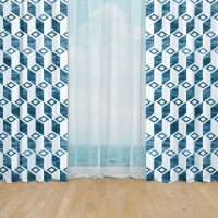 Deep Blue ocean window curtains - 17