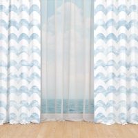 Coastal window curtains 1, light water collection