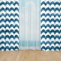 Deep Blue ocean window curtains - 20