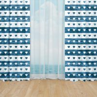 Deep Blue ocean window curtains - 5