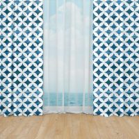 Deep Blue ocean window curtains - 8