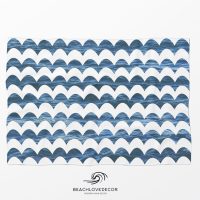 Deep Blue Ocean Fleece Throw Blanket, extra soft and warm