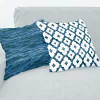 Deep Blue Ocean pillow covers set - 1, sea cushion, blue ocean pillow case