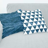Deep Blue Ocean pillow covers set - 16, sea cushions set, blue ocean pillow cases set