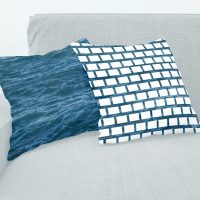 Deep Blue Ocean pillow covers set - 17, sea cushions set, blue ocean pillow cases set