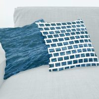Deep Blue Ocean pillow covers set - 18, sea cushions set, blue ocean pillow cases set