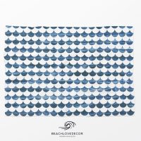 Deep Blue Ocean Fleece Throw Blanket 26, extra soft and warm