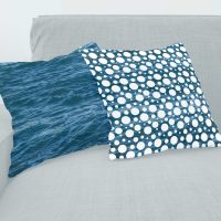 Deep Blue Ocean pillow covers set - 8, sea cushions set, blue ocean pillow cases set