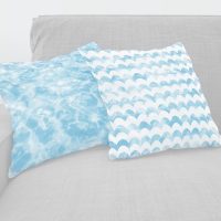 Light Blue Ocean pillow covers set - 1, sea cushions set, blue ocean pillow cases set