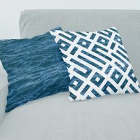 Deep Blue Ocean pillow covers set - 20, sea cushions set, blue ocean pillow cases set