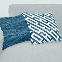 Deep Blue Ocean pillow covers set - 21, sea cushions set, blue ocean pillow cases set