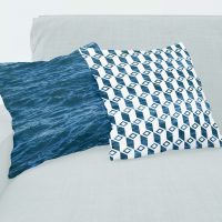 Deep Blue Ocean pillow covers set - 23, sea cushions set, blue ocean pillow cases set