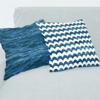 Deep Blue Ocean pillow covers set - 26, sea cushions set, blue ocean pillow cases set