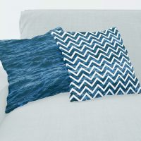 Deep Blue Ocean pillow covers set - 27, sea cushions set, blue ocean pillow cases set