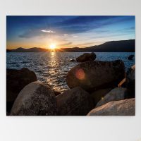 Lake Tahoe Sunset art print-1, Wall Art, large art print