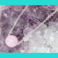 Personalized rose quartz necklace/natural stone necklace/rose quartz