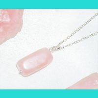 Rose quartz necklace-2/natural stone necklace