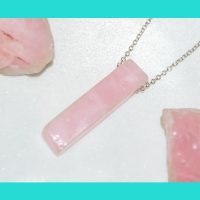 Rose quartz necklace-3/natural stone necklace