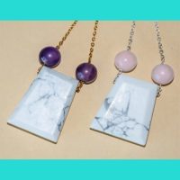 Howlite necklace/natural stone necklace