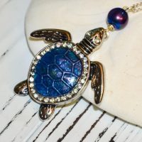 Blue Sea Turtle Necklace