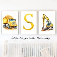 CONSTRUCTION CARS COLLECTION - SET OF 1,2 OR 3 PRINTS