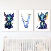 BLUE BABY DRAGONS COLLECTION - SET OF 1,2 OR 3 PRINTS