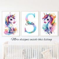 RAINBOW UNICORNS COLLECTION - SET OF 1,2 OR 3 PRINTS