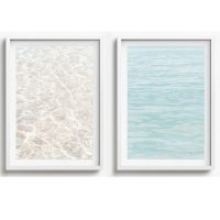 BEACH WALL ART SET OF 2 - CA51 - CANVAS, METAL and PRINTS COLLECTION (vertical)