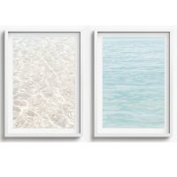 BEACH WALL ART SET OF 2 - CA51 - CANVAS, METAL and PRINTS COLLECTION (vertical)