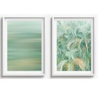 BEACH WALL ART SET OF 2 - CA50 - CANVAS, METAL and PRINTS COLLECTION (vertical)