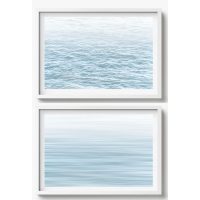 COASTAL WALL ART SET OF 2- CA11 - CANVAS, METAL and PRINTS COLLECTION (horizontal)