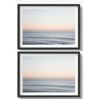 SUNSET WALL ART SET OF 2- CA8 - CANVAS, METAL and PRINTS COLLECTION (horizontal)