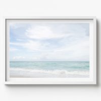 Miami Beach Paradise Coastal Horizontal Print, beach house decor, soft and serene style