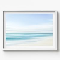 Abstract beach view, Coastal Horizontal Print, beach house decor, soft and serene style
