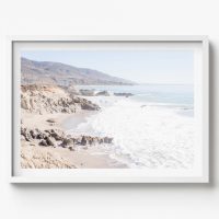 Leo Carrillo Beach in Malibu, Horizontal Print, beach house decor, soft and serene style