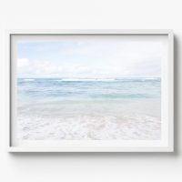 Ocean view, Coastal Horizontal Print, beach house decor, soft and serene style